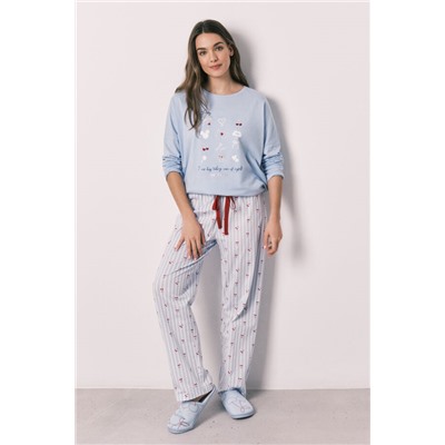 Pijama largo algodón Mickey Cherry