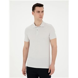 Açık Gri Slim Fit Basic Tişört
