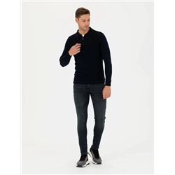 Lacivert Slim Fit Kazak