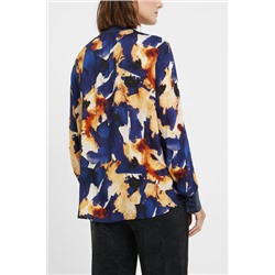 Blusa manga larga cuello pico