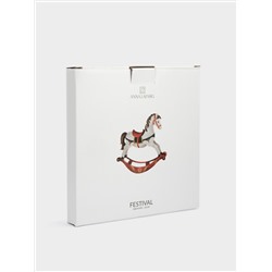 Тарелка закусочная, 20 см, керамика D, зеленая, Лошадка, Festival