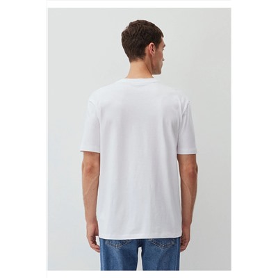 Mavi Beyaz Basic Tişört Loose Fit / Bol Rahat Kesim 066249-620
