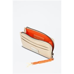 Monedero Bea Beige y naranja