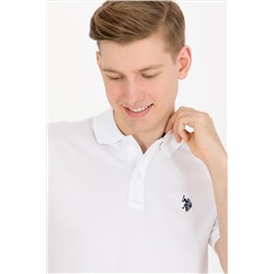 Erkek Beyaz Basic Polo Yaka Tişört