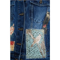 Chaqueta vaquera slim parches