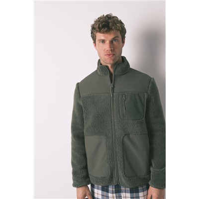 Bata corta hombre borreguito verde