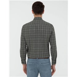 Haki Regular Fit Uzun Kollu Gömlek