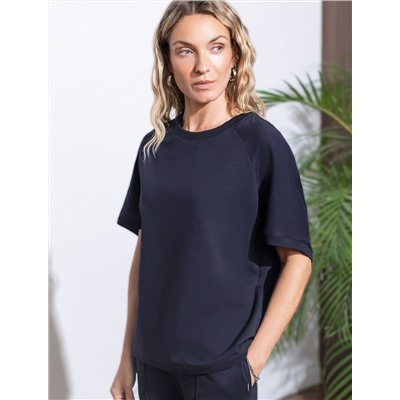 Футболка свободная из футера двухнитки с эластаном