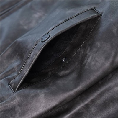 Мужская кожаная куртка с капюшоном   Jac*k & Jone*s