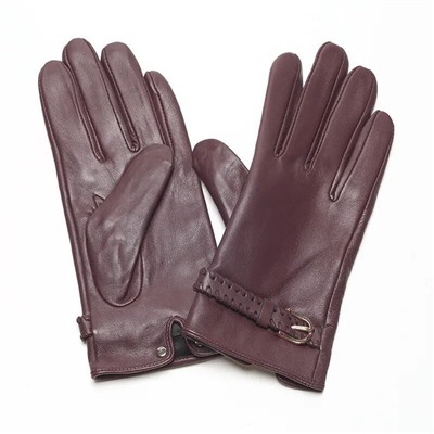 Женские утеплённые кожаные перчатки  Te*d Bake*r