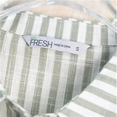 Женская рубашка средней длины в полоску