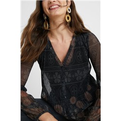 Camisa plisada mandalas