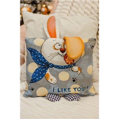 Наволочка 32х32 Зайчик Ты мне нравишься