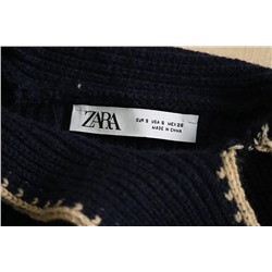 Пуловер с контрастным воротником и бантом ZAR*A