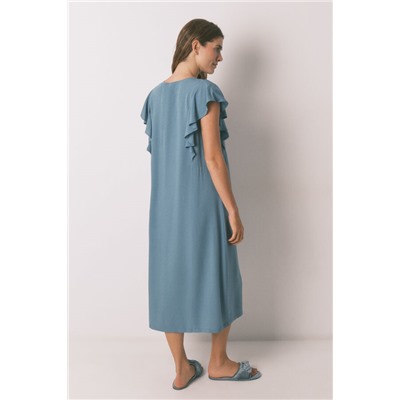 Camisón midi holgado floral verde