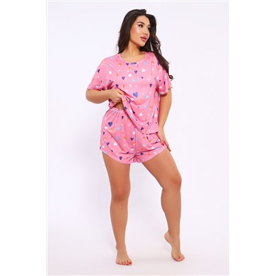 Домашний костюм с шортами больших размеров 5732