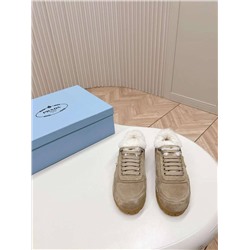 Зимние кеды   Prad*a   Натуральная замша, шерсть  Реплика 1:1