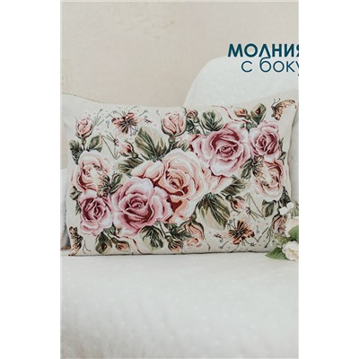 Наволочка 65х45 Роза бежевый