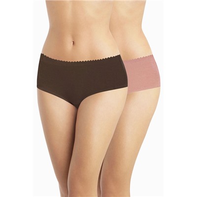 Pack de 2 bragas midi sin costuras