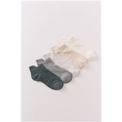 Pack 5 calcetines cortos gris
