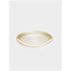 Тарелка закусочная, 21 см, стекло, молочная/шампань, Marbella