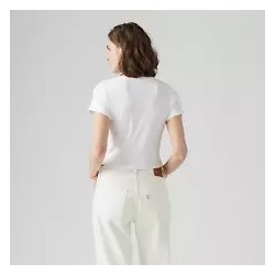 Model is 5'9", Waist 26", Wearing size small Graphic Essential Sporty T-shirt
