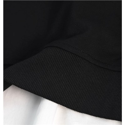 Женская хлопковая толстовка с имитацией воротника рубашки КАР*Л 😎