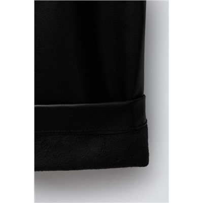 FAUX LEATHER TROUSERS WITH BOWS