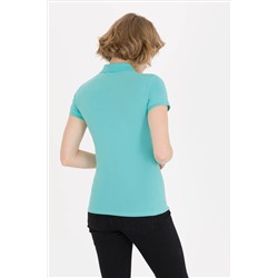 Kadın Mint Basic Polo Yaka Tişört