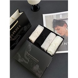 Женское нижнее бельё.  Набор супер тонких трусов из прозрачного кружева ЛА ПЕРЛ*А