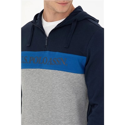 Erkek Lacivert Kapüşonlu Sweatshirt