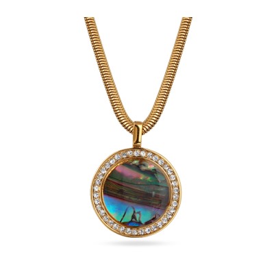 Кулон Амфитрита (гелиотис 15мм; покрытие золото) 45-50см, Есть комплект