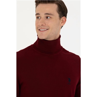 Erkek Bordo Basic Kazak