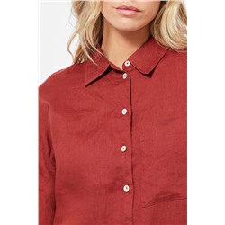 Camisa de lino - Burdeos