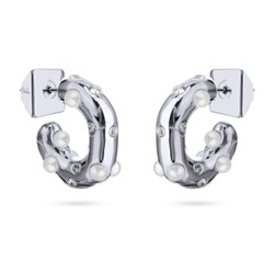 Серьги Просекко (Майорка, кристаллы SW белые; покрытие родий), Есть комплект