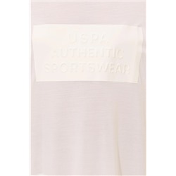 Kadın Beyaz Bisiklet Yaka Oversize Tişört