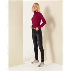 Antrasit Skinny Fit Jean Pantolon