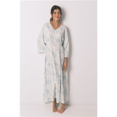 Camisón largo cruzado cinturón