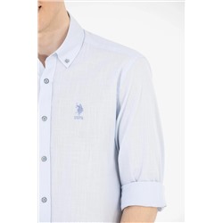 Erkek Mavi Uzun Kollu Gömlek