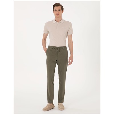 Yeşil Ex. Slim Fit Kumaş Pantolon