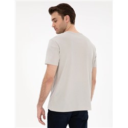 Taş %100 Pamuk Slim Fit Bisiklet Yaka Basic Tişört