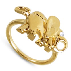 Кольцо (кристаллы SW белые; покрытие золото)