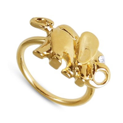 Кольцо (кристаллы SW белые; покрытие золото)