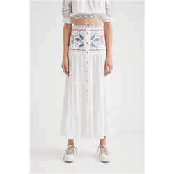Falda larga paisley