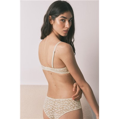 Sujetador triangular CHARMING relleno encaje beige