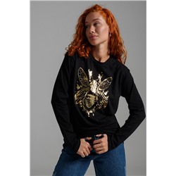 8544 Футболка с длинным рукавом женская (фольга)