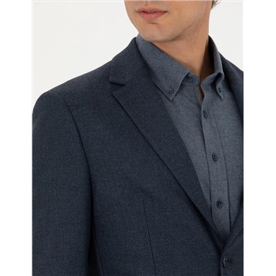 Açık Lacivert Slim Fit Ceket