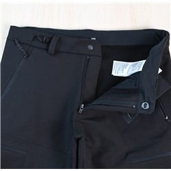 Мужские повседневные ветрозащитные и теплые брюки из софтшелла с флисовой подкладкой