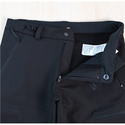 Мужские повседневные ветрозащитные и теплые брюки из софтшелла с флисовой подкладкой