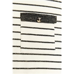 METALLIC THREAD CHUNKY KNIT T-SHIRT